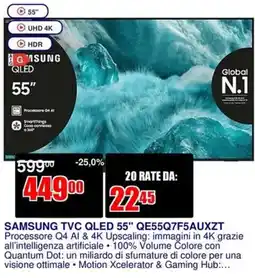 Trony SAMSUNG TVC QLED 55" offerta