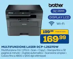 Euronics brother MULTIFUNZIONE LASER DCP-L2627DW offerta