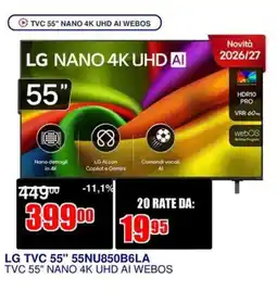 Trony LG TVC 55" NANO 4K UHD AI WEBOS offerta