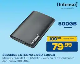 Euronics Intenso EXTERNAL SSD 500GB offerta