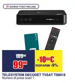 Trony TELESYSTEM DECODET TVSAT TS9019 offerta