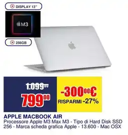 Trony APPLE MACBOOK AIR offerta