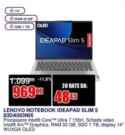 Trony LENOVO NOTEBOOK IDEAPAD SLIM 5 offerta