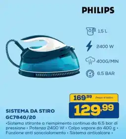 Euronics PHILIPS SISTEMA DA STIRO GC7840/20 offerta