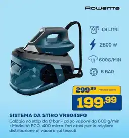 Euronics Rowenta SISTEMA DA STIRO VR9043FO offerta