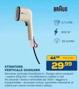 Euronics BRAUN Stiratore verticale QuickStyle 3 offerta