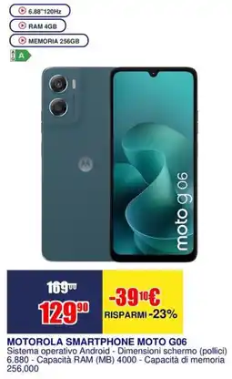 Trony MOTOROLA SMARTPHONE MOTO G06 offerta