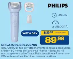 Euronics PHILIPS EPILATORE BRE708/00 offerta