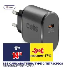 Trony SBS CARICABATTERIA TYPE-C offerta
