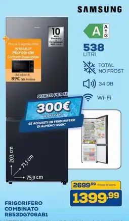 Euronics SAMSUNG FRIGORIFERO COMBINATO offerta