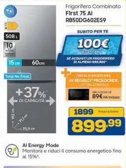 Euronics Frigorifero Combinato First 75 Al offerta