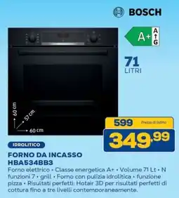Euronics BOSCH FORNO DA INCASSO HBA534BB3 offerta