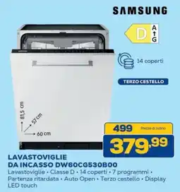 Euronics Lavastoviglie Samsung offerta