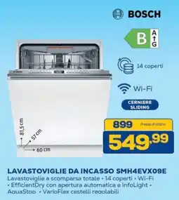 Euronics BOSCH LAVASTOVIGLIE DA INCASSO SMH4EVX09E offerta