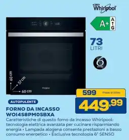 Euronics Forno da incasso Whirlpool offerta