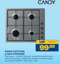 Euronics CANDY PIANO COTTURA A GAS CHW6LBX offerta
