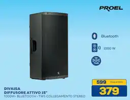 Euronics PROEL DIVA15A DIFFUSORE ATTIVO 15" offerta