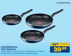 Euronics TRIS PADELLE LAGOSTINA offerta