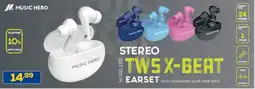 Euronics Music hero stereo wireless tws X-beat earset offerta