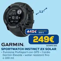 Euronics GARMIN SPORTWATCH INSTINCT 2X SOLAR offerta