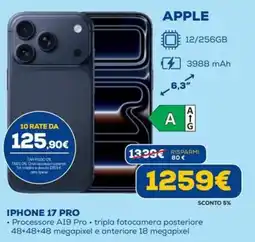 Euronics APPLE IPHONE 17 PRO offerta