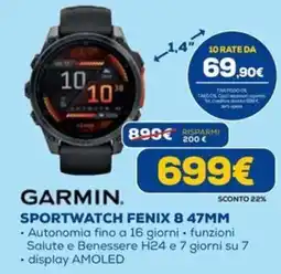 Euronics GARMIN SPORTWATCH FENIX 8 47MM offerta
