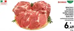 Spazio Conad Braciole di collo senza osso suino CONAD offerta