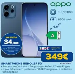Euronics OPPO SMARTPHONE RENO 15F 5G offerta