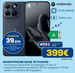 Euronics motorola SMARTPHONE EDGE 70 FUSION offerta