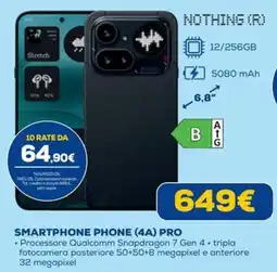 Euronics NOTHING (R) SMARTPHONE PHONE (4A) PRO offerta