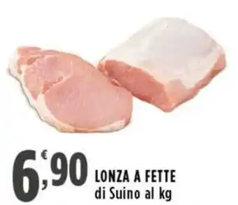Rossotono Carrefour LONZA A FETTE di Suino offerta