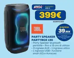 Euronics JBL PARTY SPEAKER PARTYBOX 130 offerta