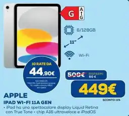 Euronics APPLE IPAD WI-FI 11A GEN offerta