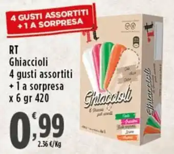 Rossotono Carrefour Ghiacciolì offerta