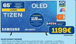 Euronics Samsung OLED SMART 65S85F offerta