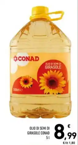Spazio Conad Olio di semi di girasole Conad offerta