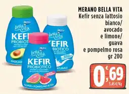 Rossotono Carrefour Merano bella vita kefir senza lattosio bianco offerta