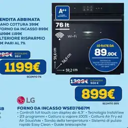 Euronics FORNO DA INCASSO WS6D7667M offerta