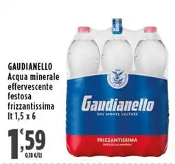 Rossotono Carrefour Gaudianello Acqua minerale effervescente festosa frizzantissima offerta