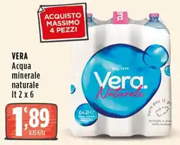 Rossotono Carrefour Vera Acqua minerale naturale offerta