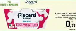 Spazio Conad Yogurt senza lattosio Piacersi CONAD offerta