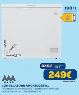 Euronics CONGELATORE AHCF200SEW1 AAA MAZE offerta