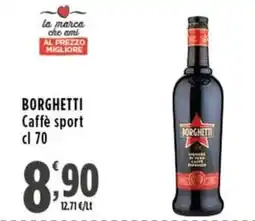 Rossotono Carrefour Borghetti Caffè sport offerta
