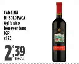 Rossotono Carrefour Cantina di Solopaca Aglianico beneventano IGP offerta