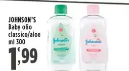 Rossotono Carrefour Johnson's Baby olio classico/aloe offerta