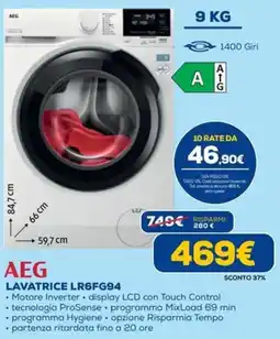 Euronics AEG LAVATRICE LR6FG94 offerta