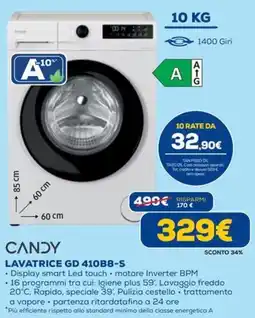 Euronics CANDY LAVATRICE GD 410B8-S offerta