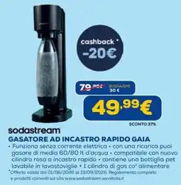 Euronics sodastream GASATORE AD INCASTRO RAPIDO GAIA offerta