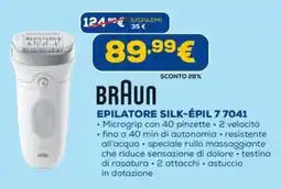 Euronics BRAUN EPILATORE SILK-ÉPIL 7 7041 offerta