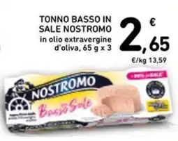 Spazio Conad TONNO BASSO IN SALE NOSTROMO offerta